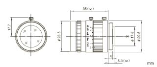 Objektiv Fujinon HF9HA-1B - schematick nkres