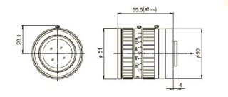 Objektiv Fujinon CF50HA-1 - schematick nkres