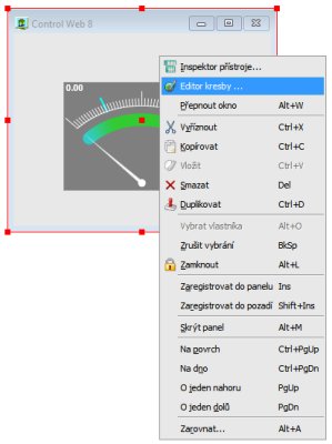 Sputn Editoru kresby z menu pstroje