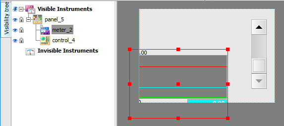 The area of the panel clips the areas of inserted instruments