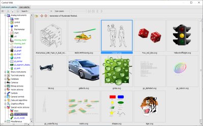 Paleta s nhledy grafiky v SVG souborech