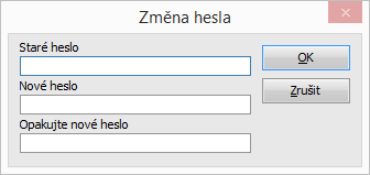 Jednotliv uivatel si mohou mnit sv hesla jen za bhu aplikanho programu a pokud to maj povoleno