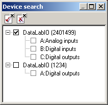 Scanning of all connected DataLab IO devices